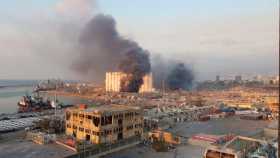 Fuerte explosión en un almacén de la zona del puerto de Beirut (Líbano) 