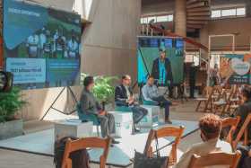 El gobernador, Luis Carlos Velásquez, hizo ayer su primera rendición anual de cuentas desde el Centro Cultural Rogelio Salmona.