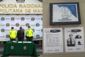 Foto | Cortesía Policía | LA PATRIA  Capturado y documentos falsos incautados.