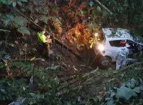 El carro en el que iba la familia