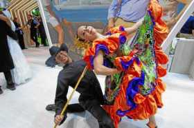 Muestras artísticas colombianas en la inauguración de la Feria Internacional de Turismo (Fitur) 2020, celebrado en Ifema, Madrid