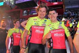 Filippo Pozzato y Miguel Eduardo Flórez. 