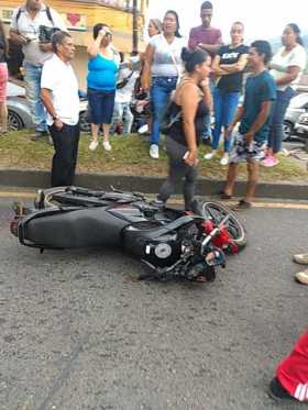 La moto que lo arrolló