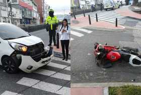 Un lesionados en choque por la Av. Santander