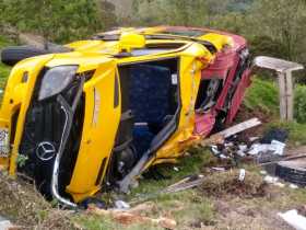 El carro accidentado.