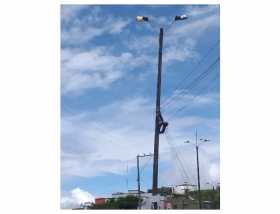 Poste de luz quedó encendido en Anserma 