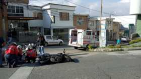  Un motociclista lesionado en choque con un carro en el barrio Belén  
