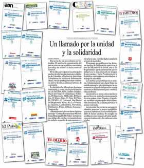 En un hecho sin precedentes en Colombia, 25 medios de comunicación del país se unieron para publicar una misma portada y así uni