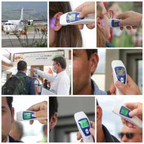En el aeropuerto La Nubia comenzaron la toma de temperatura corporal de los pasajeros