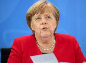 Foto | EFE | LA PATRIA Angela Merkel, canciller alemana, en su mensaje semanal.