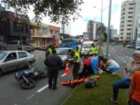 Dos accidente de tránsito en la Avenida Santander 