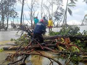 El coletazo del huracán Eta causó estragos en San Andrés. 