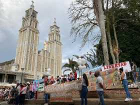 Marcha de ayer en La Merced a favor del alcalde. 