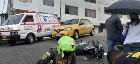 Motociclista resultó herido al colisionar con un vehículo en Nuevo Fátima
