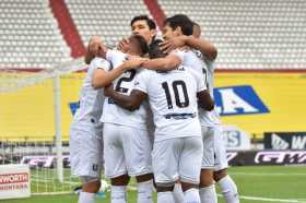 El Once Caldas gana 1-0 ante Jaguares en el estadio Palogrande