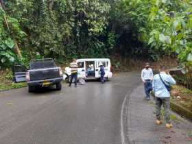 Dos heridos en accidente en vía de San José (Caldas) 