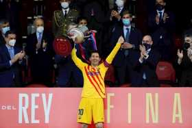 Messi y Barcelona vuelven a levantar un título: 4-0 ante el Athletic Bilbao en la final de la Copa del Rey 