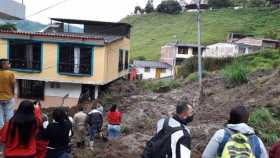 Seis casas afectadas en Chinchiná tras deslizamiento 