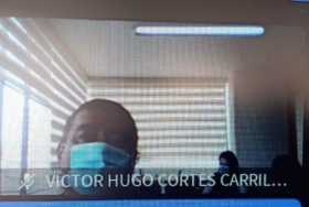 Víctor Hugo Cortés durante la audiencia. 