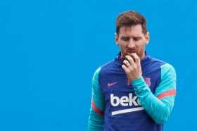 Leo Messi, durante un entrenamiento, en mayo, en la ciudad deportiva Joan Gamper de Barcelona. 