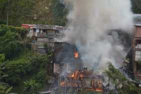 Incendio en el barrio Galán 