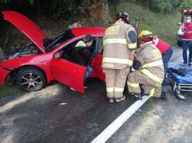 Tres lesionados, entre ellos dos niñas, en accidente de tránsito en La Estampilla 