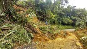 Deslizamientos obstruyen la vía Supía-Caramanta (Antioquia)
