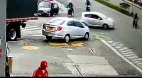 Momento del ataque sicarial.