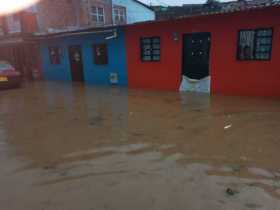 Cinco viviendas inundadas en Aguadas