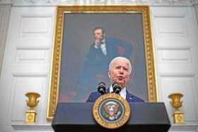 El presidente de Estados Unidos, Joe Biden, habla sobre la covid-19 en Washington (Estados Unidos). 