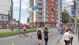 Regresó la fiesta de la ciclovía del fin de semana a la Avenida Santander