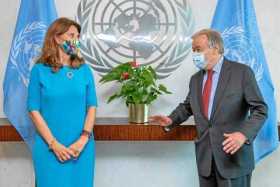 Martha Lucía Ramíez se reunió con el secretario general de la ONU, António Gutierres.