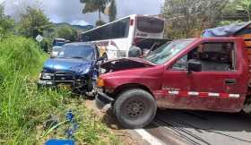  Un lesionado en choque de dos vehículos en la Troncal de Occidente (Anserma)