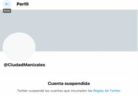 Twitter suspendió las cuentas de la Alcaldía de Manizales y del alcalde, Carlos Mario Marín 