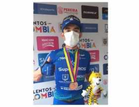 Ciclista caldense ganó hoy medalla de bronce en la prueba élite del Nacional de Ciclismo en Pereira