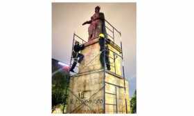 Retiran estatuas amenazadas de Colón e Isabel la Católica en Bogotá 