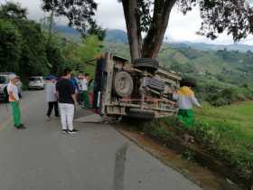 Tres menores resultaron heridos en accidente de tránsito en la vía Pácora-Aguadas
