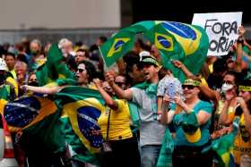 Protestaron sin tapabocas en Brasil 