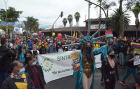 Transcurre en Manizales la marcha del mes del paro nacional 