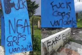 Vandalizan esfinge del Alto de la Virgen en Pácora