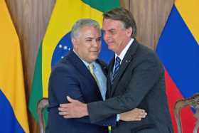 El presidente de Colombia, Iván Duque, con su homólogo de Brasil, Jair Bolsonaro, aliados en Latinoamérica. 