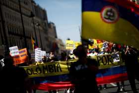 Una marcha protesta en Madrid contra la próxima visita de Iván Duque