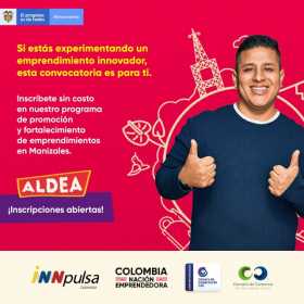 Emprendedores de Caldas recibirán asesorías a través del programa Aldea de Innpulsa Colombia