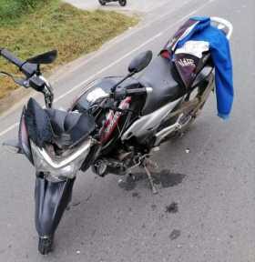 Accidente de motos deja dos personas lesionadas en Anserma