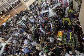 Funeral de Khaled Mansour, comandante de la Yihad Islámica en Gaza, abatido por Israel.