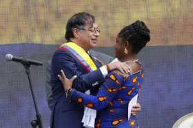 Gustavo Petro, primer presidente de izquierda de Colombia, y Francia Márquez, primera vicepresidente afro del país. 