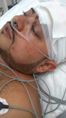 Andrés Felipe, durante su hospitalización.