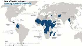 Reproducción | FAO Colombia aparece en el mapa junto a otras naciones con más riesgo de padecer hambre aguda.