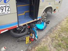 Motociclista muere después de accidente de tránsito 