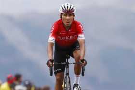 Nairo Quintana, segundo en la cima del Granon del Tour de Francia